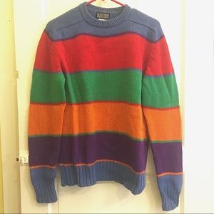Vintage 90s Lands’ End Colorblock Sweater